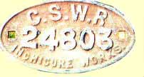 click for 13K .jpg GSWR brake van plate 