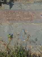 click for 3K .jpg image of Charles grave inscription