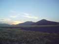 Sun comes up over dunes