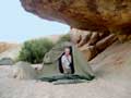 Tent pitched
