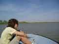Trice in boat
