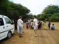 Crowd arrives from nowhere