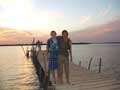 Late evening bathers