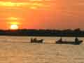 Fishing at sunset