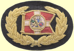 click for 17K .jpg image of LNWR marine cap badge
