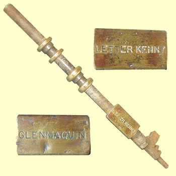 click for 20K .jpg image of Letterkenny miniature staff